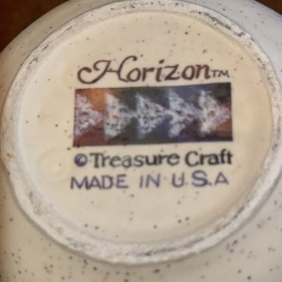 Vintage Horizon Treasure Craft Ceramic Mug With Geometric Design - Picture 4 of 6